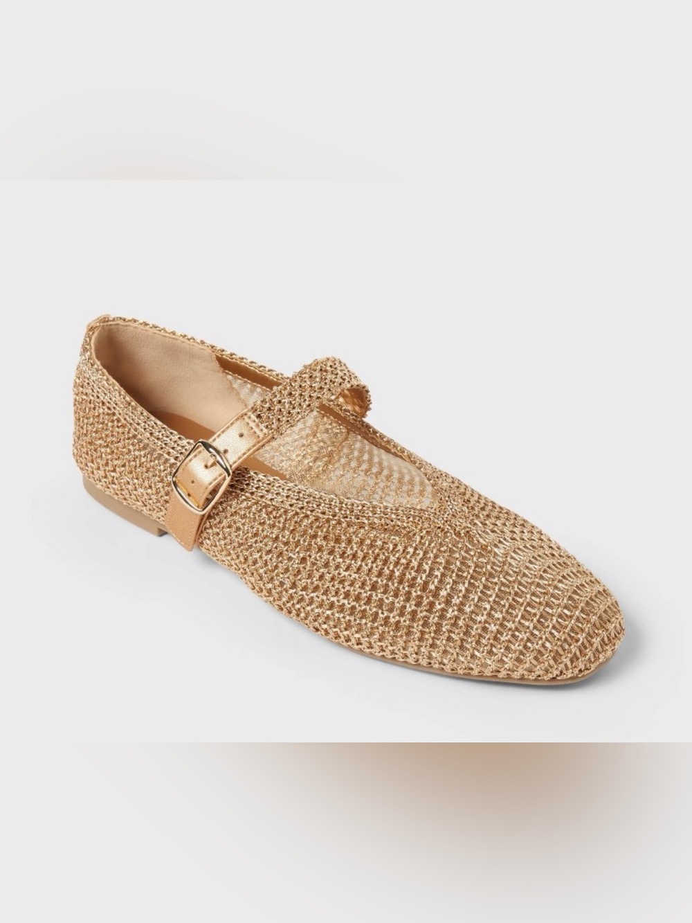 NWT- A New Day Issa metallic woven mary jane flats- size 6.5